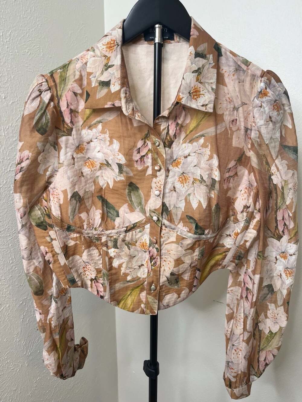 Bardot Valentina Lily Floral Corset Bustier Top Romantic Cottagecore Y2K